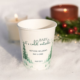 Baby zijn koude buiten de winter Baby shower parti Papieren Bekers