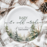 Baby zijn koude buiten de winter Baby shower parti Papieren Bordje<br><div class="desc">Verbeter uw winterfeest met onze "Baby It's Cold Outside" Winter Baby shower Party Paper-Borden. Met charmante sneeuwvlok design en gezellige seizoensgebonden accenten, deze borden zijn ideaal voor het serveren van lekkernijen op uw feestelijke baby shower. Ideaal voor het toevoegen van een vleugje warmte en charme aan uw tafeldecor, ze creëer...</div>