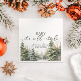 Baby zijn koude buiten de winter Baby shower parti Servet