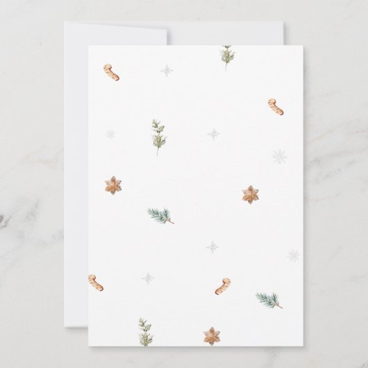 Baby zijn koude buiten de winter warme cacao Baby  Kaart (Achterkant)