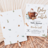 Baby zijn koude buiten de winter warme cacao Baby  Kaart