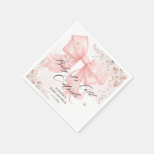 Baby zijn koude buiten elegante roze boog Baby sho Servet (Hoek)