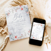 Baby zijn koude buiten elegante vorst baby shower kaart