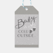 Baby zijn koude buiten Gift Label