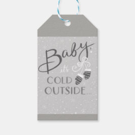 Baby zijn koude buiten Gift Label Cadeaulabel