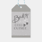 Baby zijn koude buiten Gift Label Cadeaulabel (Achterkant)