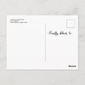 Baby zijn koude buiten handgeschreven scriptfoto briefkaart (Achterkant)