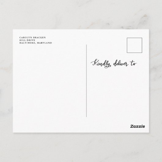 Baby zijn koude buiten handgeschreven scriptfoto briefkaart (Achterkant)