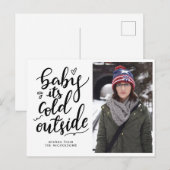Baby zijn Koude, buiten handgeschreven scriptfoto Briefkaart (Voorkant / Achterkant)