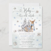 Baby zijn koude buiten herten winter baby jongen d kaart (Voorkant)