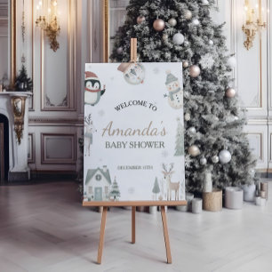 Baby zijn Koude buiten het Welkomstteken van het B Poster