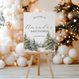 Baby zijn Koude buiten het Welkomstteken van het B Poster