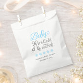Baby zijn koude buiten jongen Baby shower Bedankzakje (Geknipt)