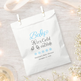 Baby zijn koude buiten jongen Baby shower Bedankzakje