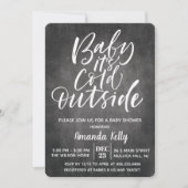 Baby zijn koude buiten krijt Baby shower uitnodigi Kaart (Voorkant)