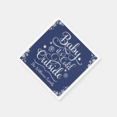 Baby zijn koude buiten marine gepersonaliseerde va servetten (Hoek)