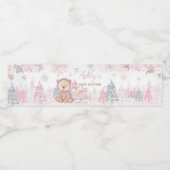 Baby zijn koude buiten meisje Beer Waterfles Etiket (Enkel label)