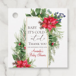 Baby zijn koude buiten Pine Winter Baby shower Bedankjes Labels