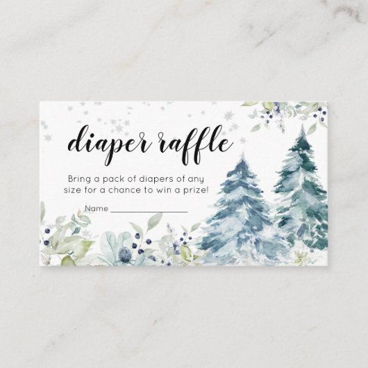 Baby zijn koude buiten poolvormige Beren luierreli Informatiekaartje (Voorkant)