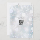 Baby zijn koude buiten QR code winter Baby shower Kaart (Achterkant)
