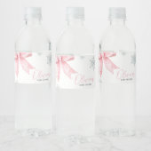 Baby zijn koude buiten roze boog Baby shower Waterfles Etiket (Flessen)