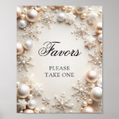 Baby zijn koude buiten sneeuwvlok Baby shower guns Poster (Voorkant)