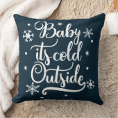 Baby zijn Koude Buiten typografie Winter Holiday Kussen (Deken)