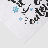 Baby zijn Koude Buiten typografie Winter Holiday Tissuepapier (Detail)