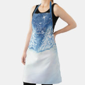 Baby zijn koude buiten typografie winterbesneeuwde schort (Insitu)