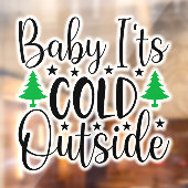 Baby zijn koude buiten venster vastklampen raamsticker (Vel 2)