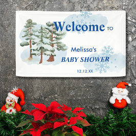 Baby zijn koude buiten welkom Baby shower Spandoek