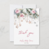 Baby zijn koude buiten winter baby shower dank u kaart (Voorkant)