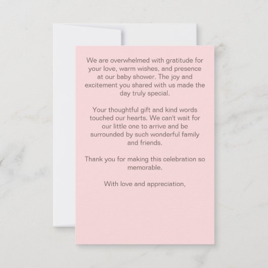 Baby zijn koude buiten winter baby shower dank u kaart (Achterkant)