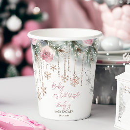 Baby zijn koude buiten winter baby shower servies papieren bekers