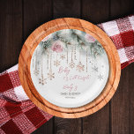 Baby zijn koude buiten winter baby shower servies papieren bordje<br><div class="desc">Baby Het is koud buiten de winter baby shower servies gepersonaliseerde sjabloon papier borden waterverf pastel roze en grijs dennen blozen roze rozen roos gouden sneeuwvlokken met kristallen baby meisje sjabloon partij borden,  voor de winter thema baby shower winter wonderland baby shower.</div>