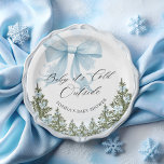Baby zijn koude buiten winter Blue Bow Baby shower Papieren Bordje<br><div class="desc">Baby zijn koude buiten winter blauw boog Baby shower papier Borden. Overeenkomende objecten beschikbaar.</div>