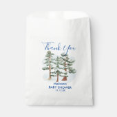 Baby Zijn koude buiten wintersneeuw dank u Bedankzakje (Voorkant)