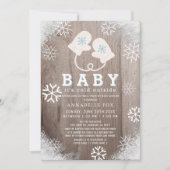 Baby zijn koude buitenblauw drive-by Baby shower Kaart (Voorkant)