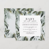 Baby zijn koude buitenfeestelijke uitnodiging. aankondiging (Voorkant / Achterkant)