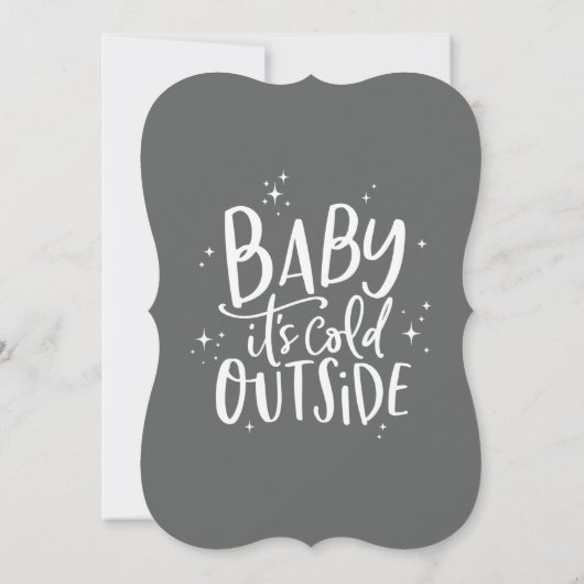 Baby zijn koude buitenfeestelijke uitnodiging. save the date (Achterkant)