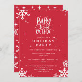 Baby zijn koude buitenfeestfeestelijke uitnodiging (Voorkant / Achterkant)