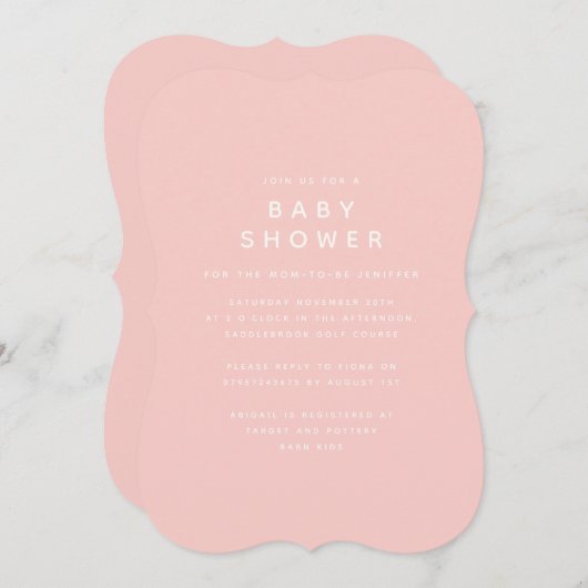 Baby zijn koude buitengaats doorgebrachte baby sho save the date (Voorkant / Achterkant)