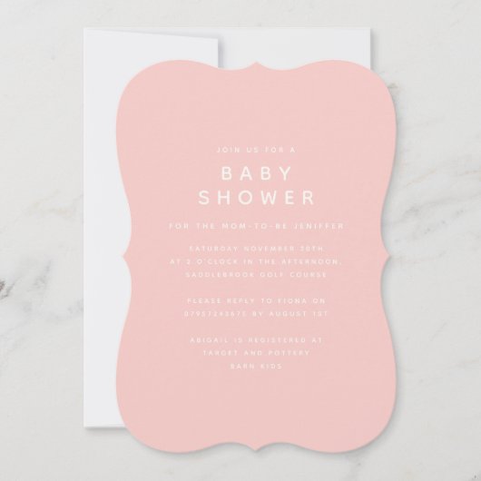 Baby zijn koude buitengaats doorgebrachte baby sho save the date (Voorkant)