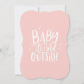 Baby zijn koude buitengaats doorgebrachte baby sho save the date (Achterkant)
