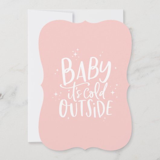 Baby zijn koude buitengaats doorgebrachte baby sho save the date (Achterkant)