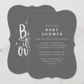 Baby zijn koude buitengaats doorgebrachte baby sho save the date (Voorkant / Achterkant)