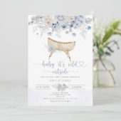 Baby zijn koude buitenkant baby shower kaart (Staand voorkant)