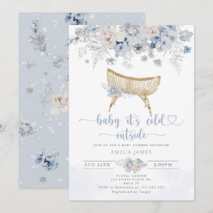 Baby zijn koude buitenkant baby shower kaart