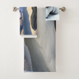 Baby zijn koude buitenkant pinguïn bad handdoek