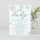 Baby zijn koude buitenkant Rhinestones Glitter Sho Kaart (Staand voorkant)